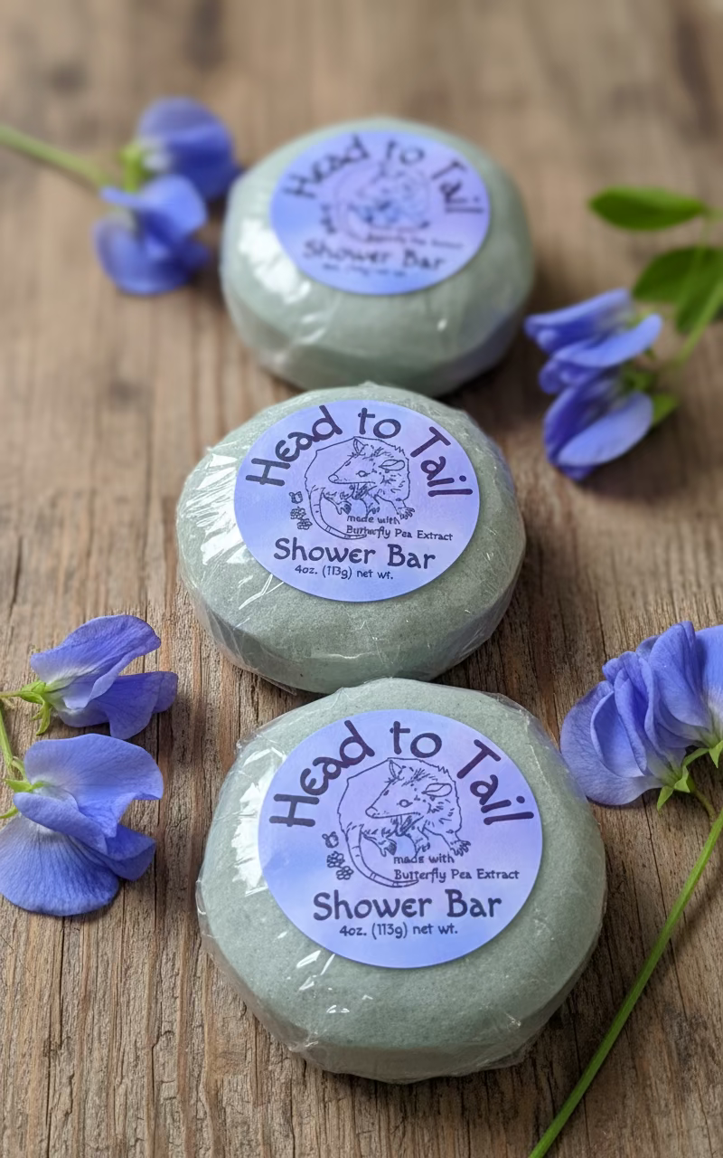 Head to Tail Butterfly Pea Shower Bar 4oz