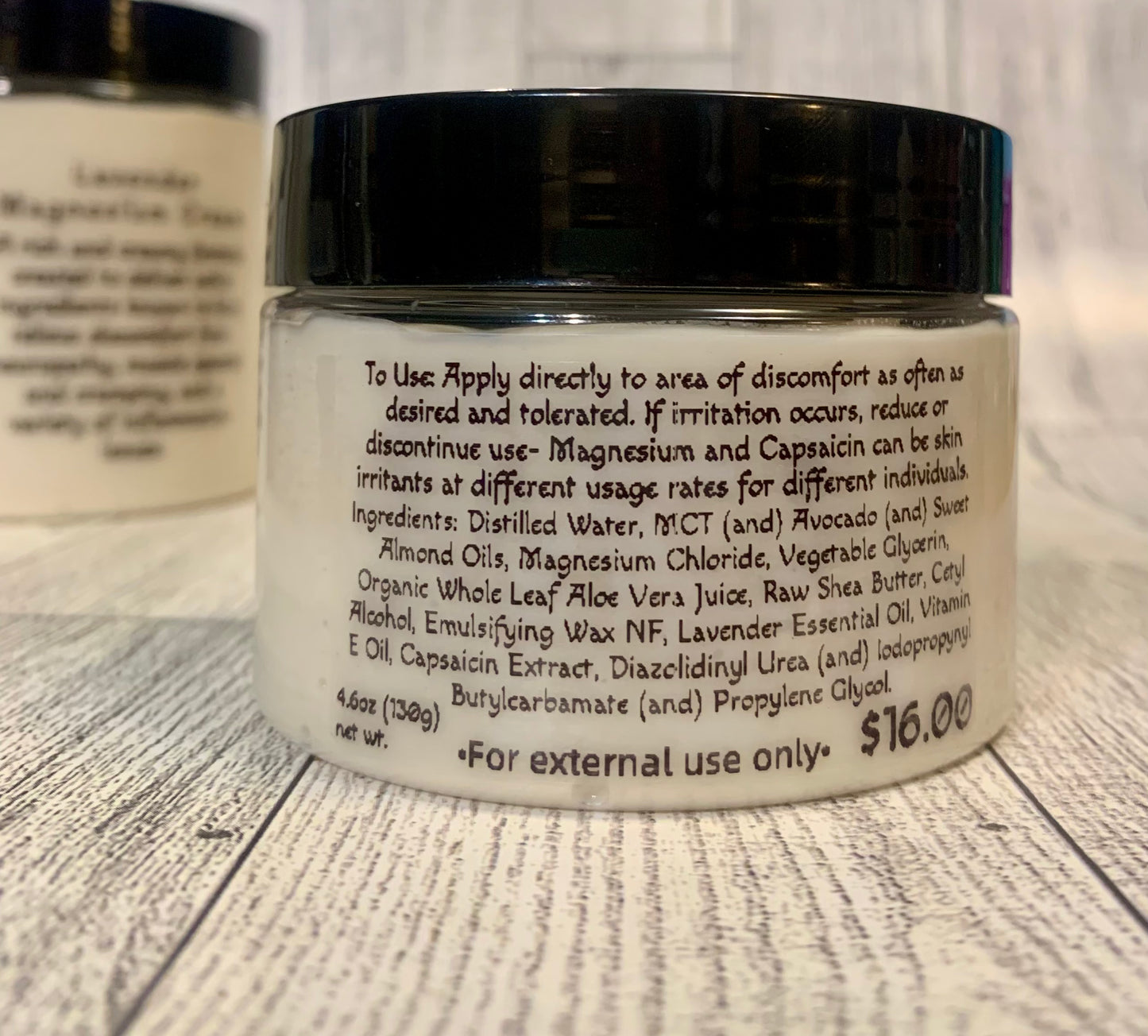 Lavender Magnesium Cream 4.5oz.