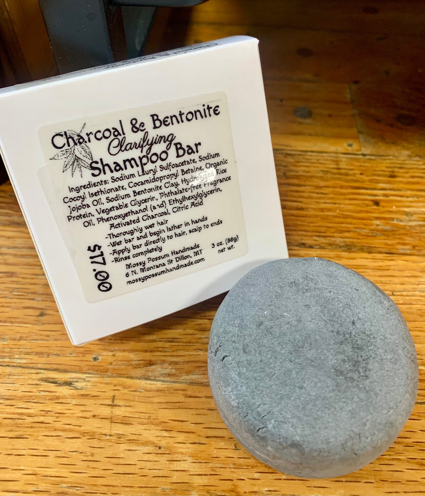 Charcoal & Bentonite Clarifying Shampoo Bar