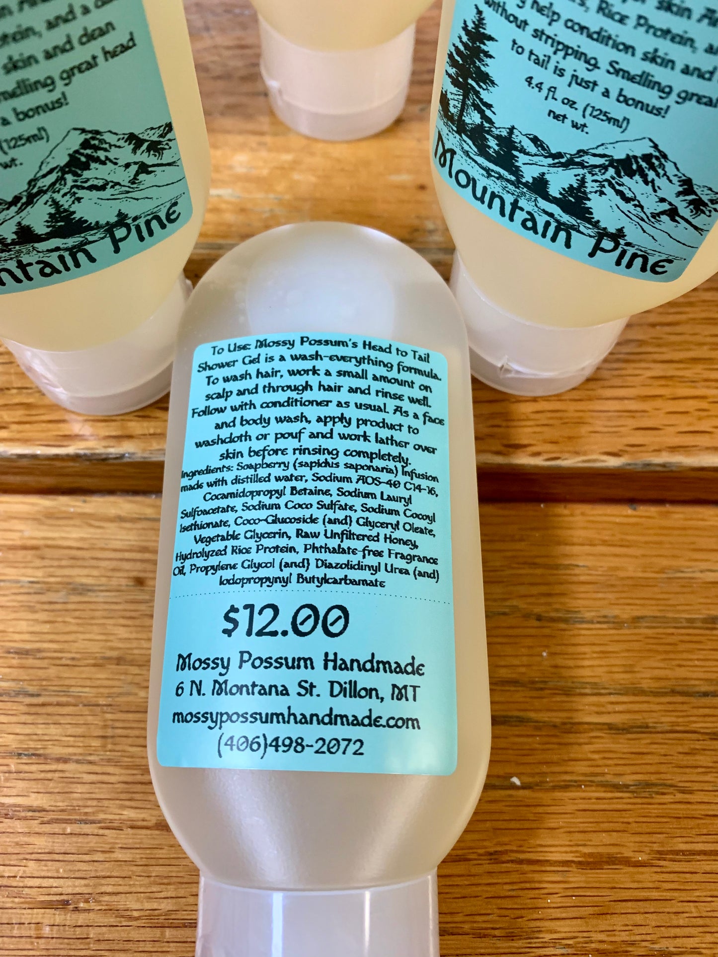 Head to Tail Shower Gel- Mountain Pine 4.4 oz.