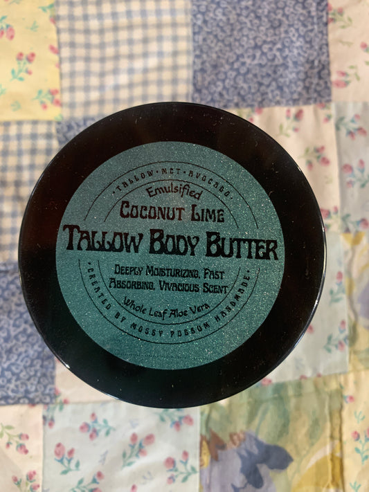 Coconut Lime Emulsified Tallow Body Butter