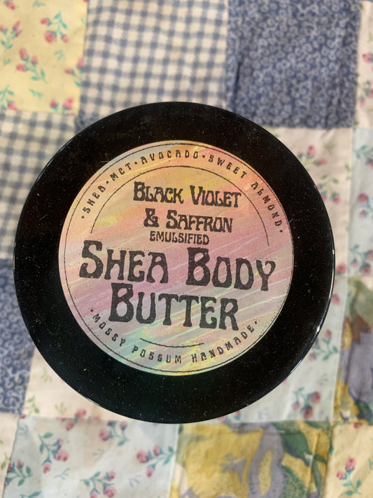 Black Violet & Saffron Emulsified Shea Body Butter