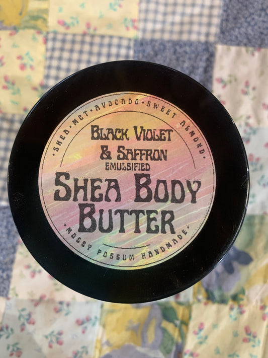 Black Violet & Saffron Emulsified Shea Body Butter