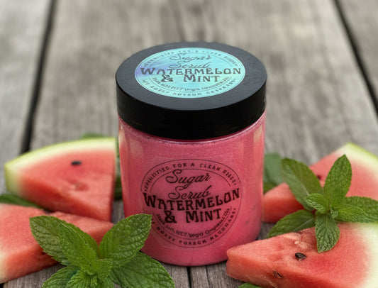 Emulsified Sugar Scrub- Watermelon & Mint 8oz