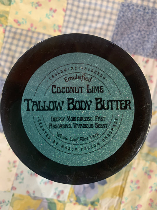 Coconut Lime Emulsified Tallow Body Butter