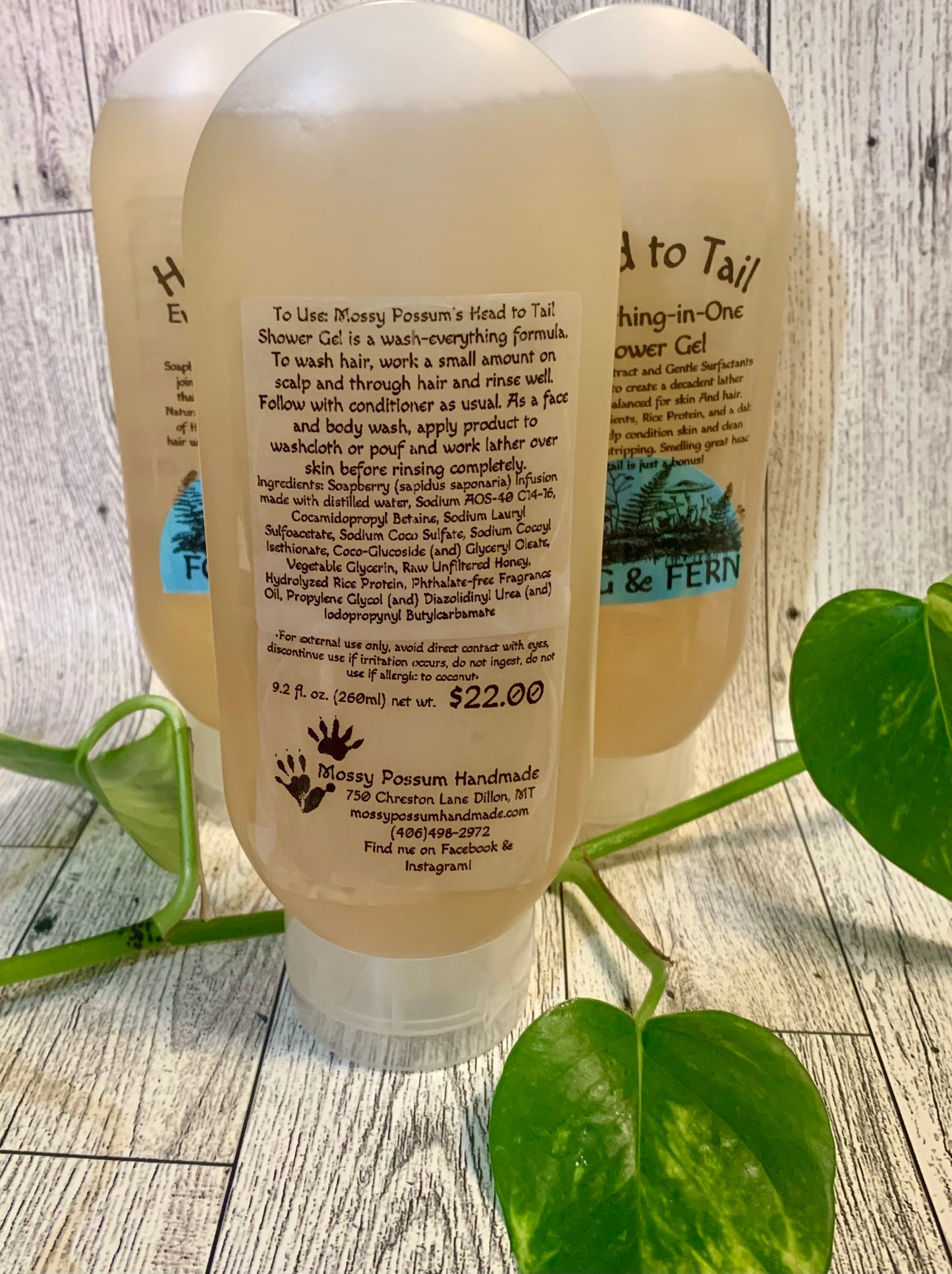 Head to Tail Shower Gel- Fog & Fern 9.2oz