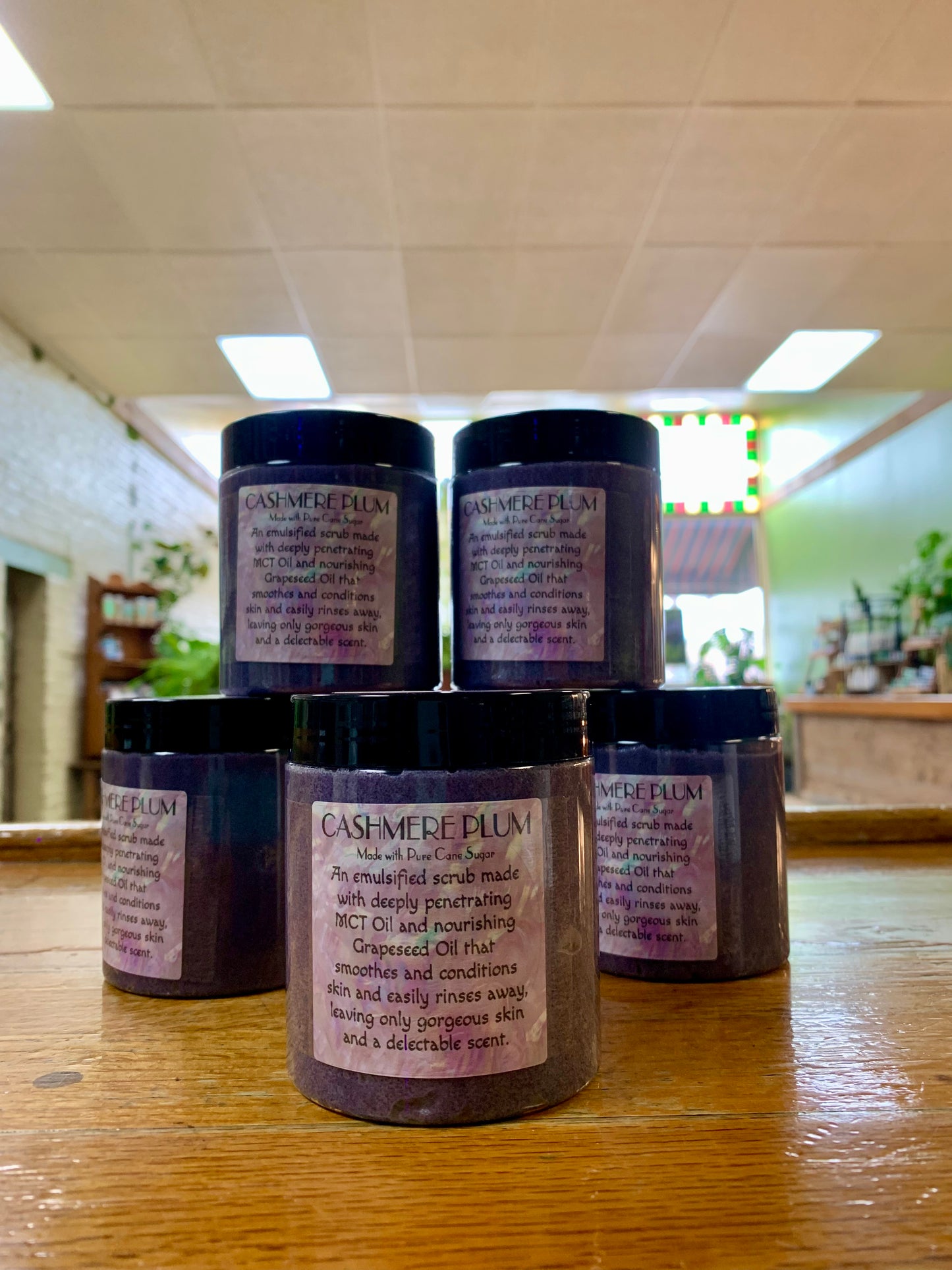 Emulsified Sugar Scrub 9oz.- Cashmere Plum