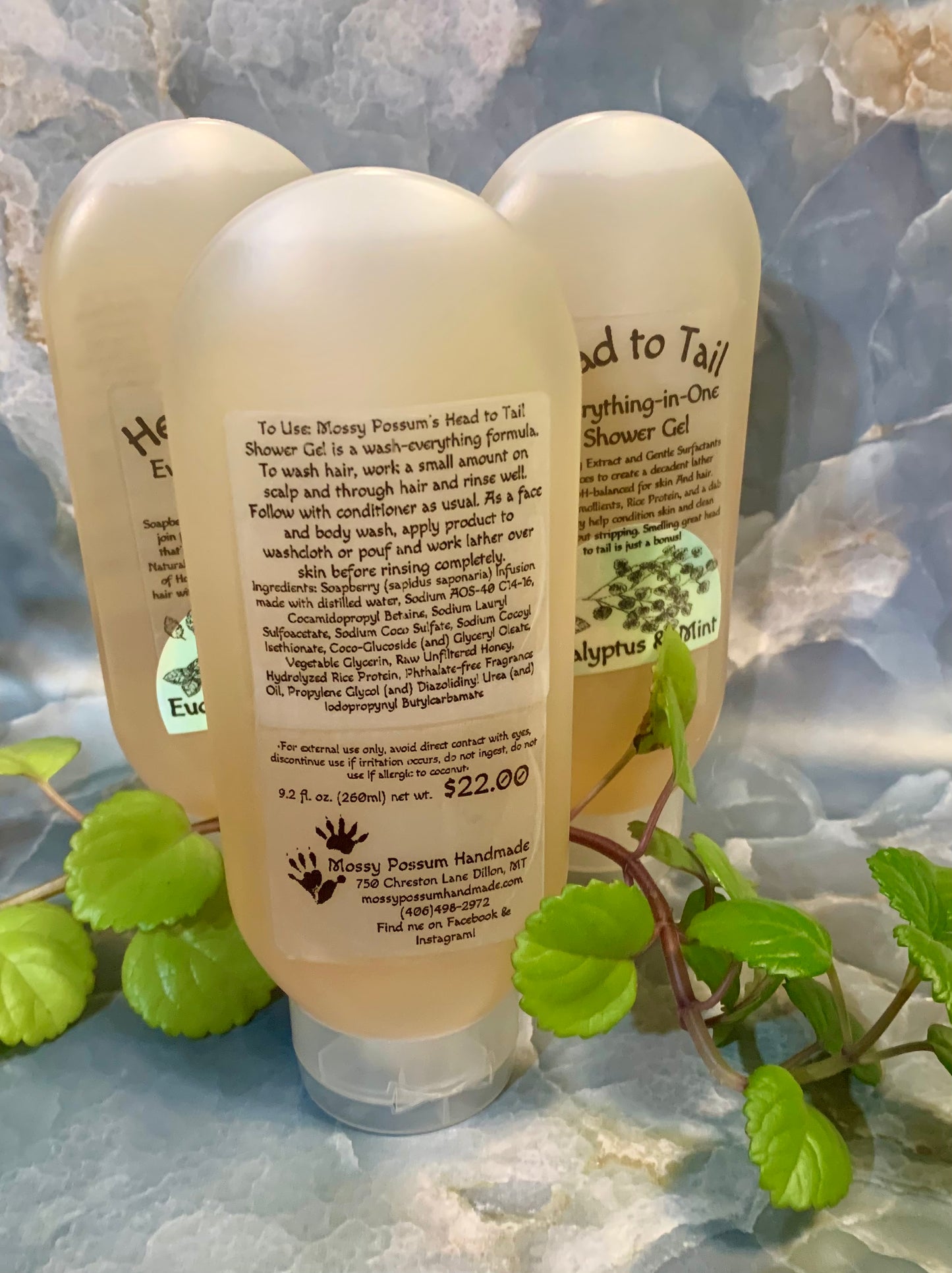 Head to Tail Shower Gel- Eucalyptus & Mint 9.2oz