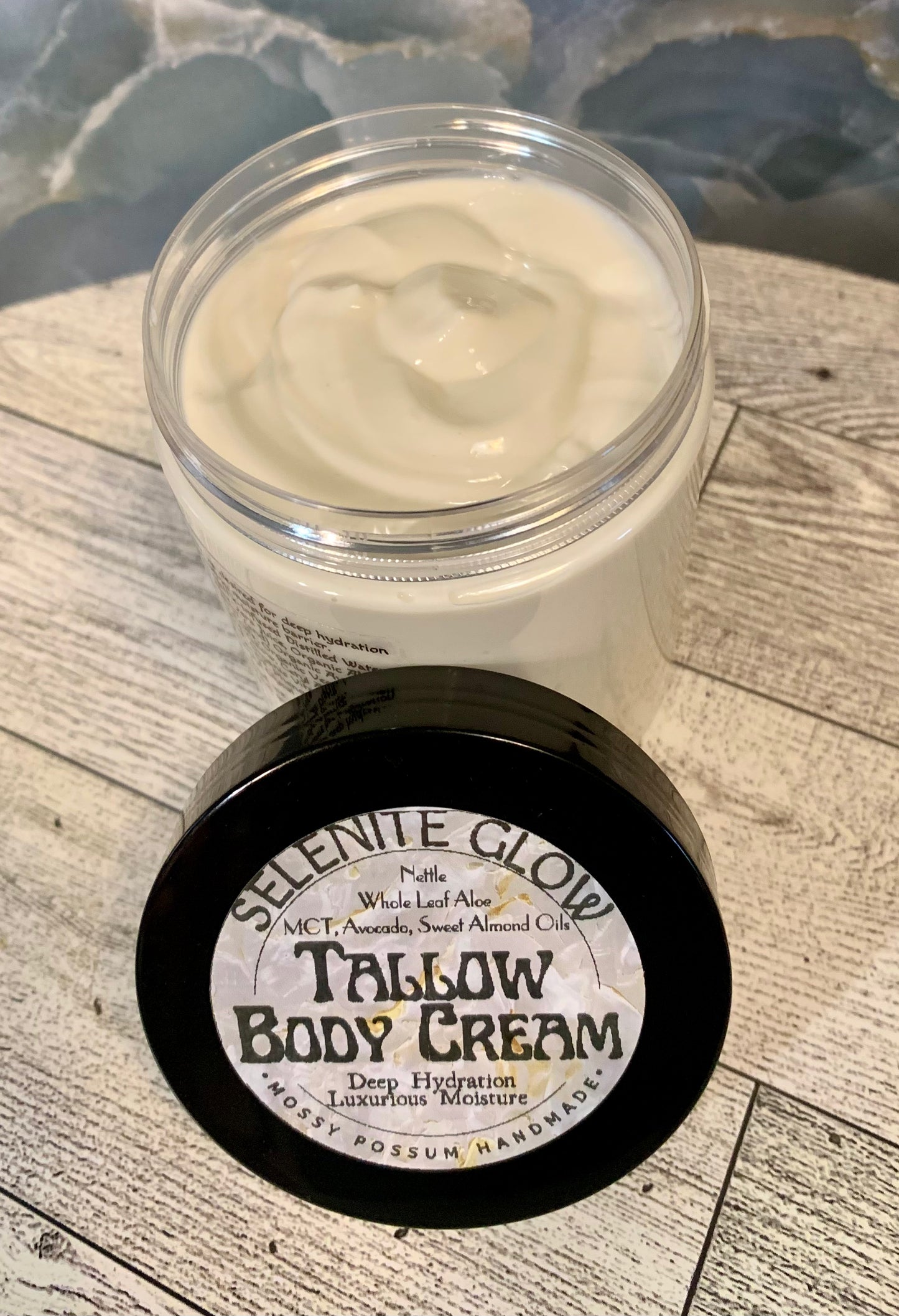 Selenite Glow Tallow Body Cream 9oz