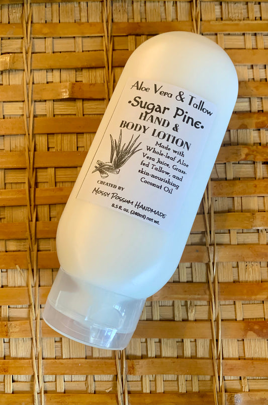 Aloe Vera & Tallow Lotion, Sugar Pine