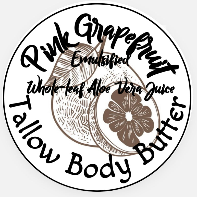 Pink Grapefruit Emulsified Tallow Body Butter 4.5oz