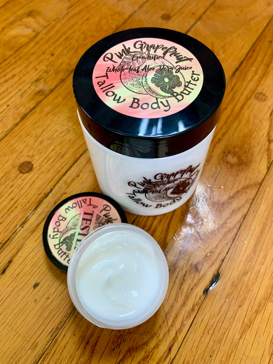 Pink Grapefruit Emulsified Tallow Body Butter 9oz.