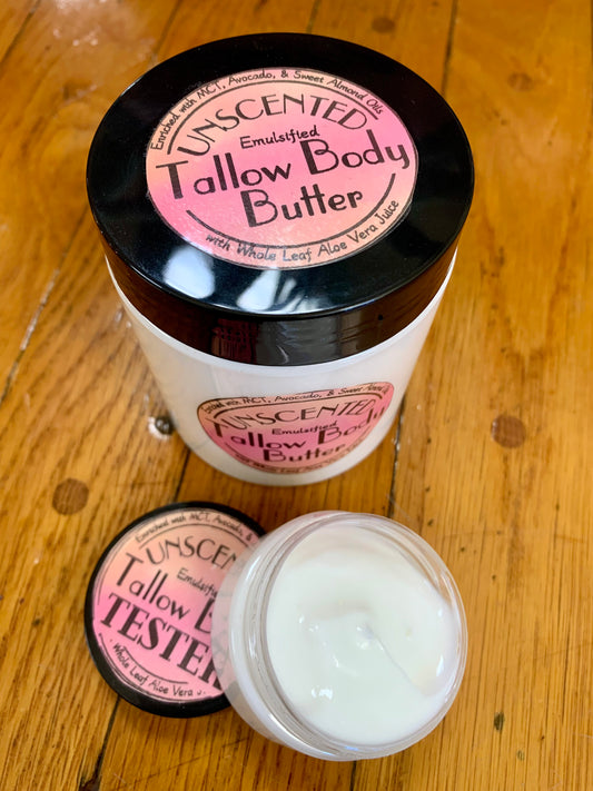 Unscented Emulsified Tallow Body Butter 9oz