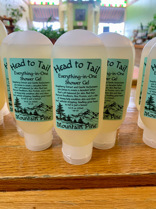 Head to Tail Shower Gel- Mountain Pine 4.4 oz.