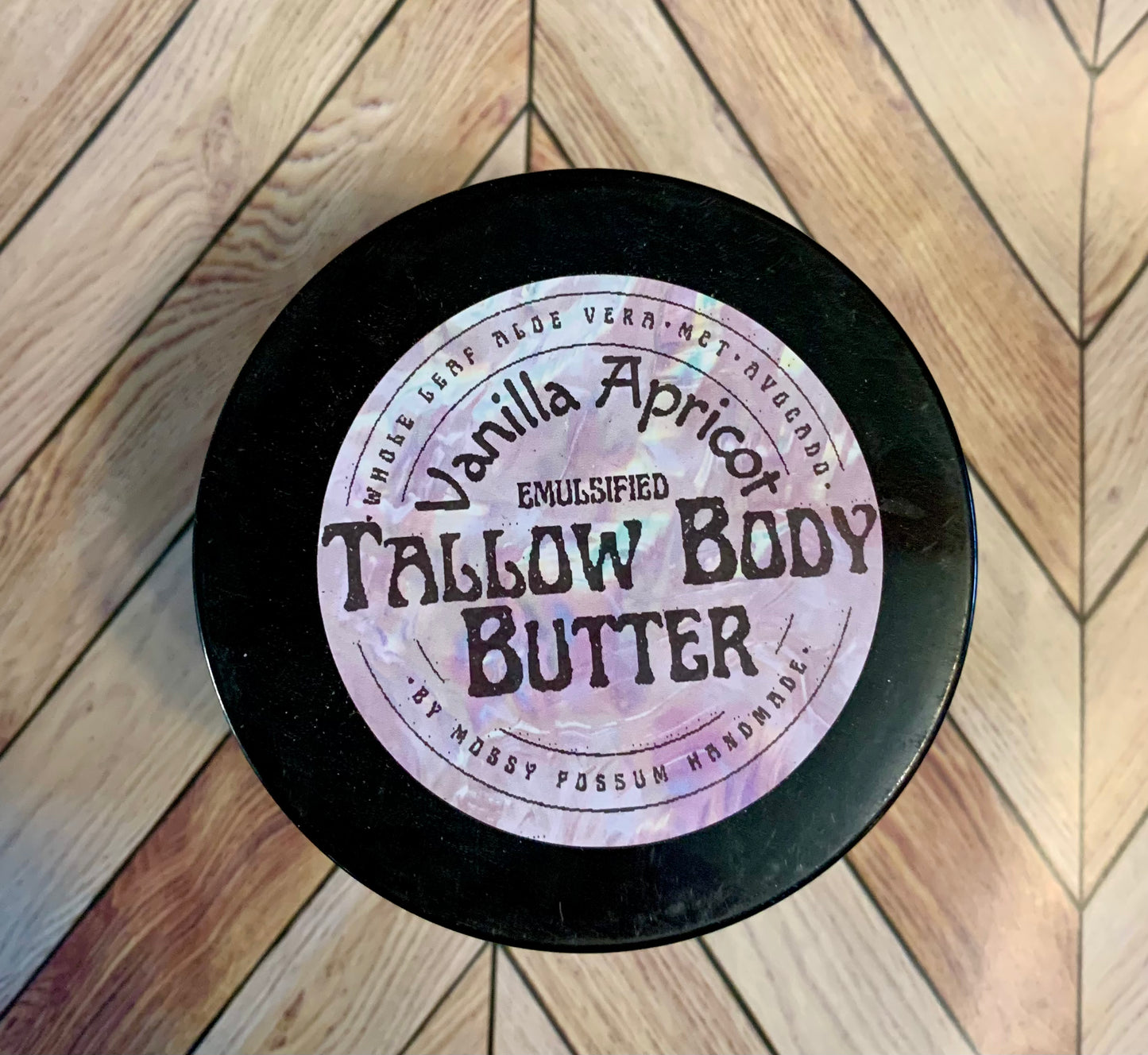 Vanilla Apricot Emulsified Tallow Body Butter 4.5oz