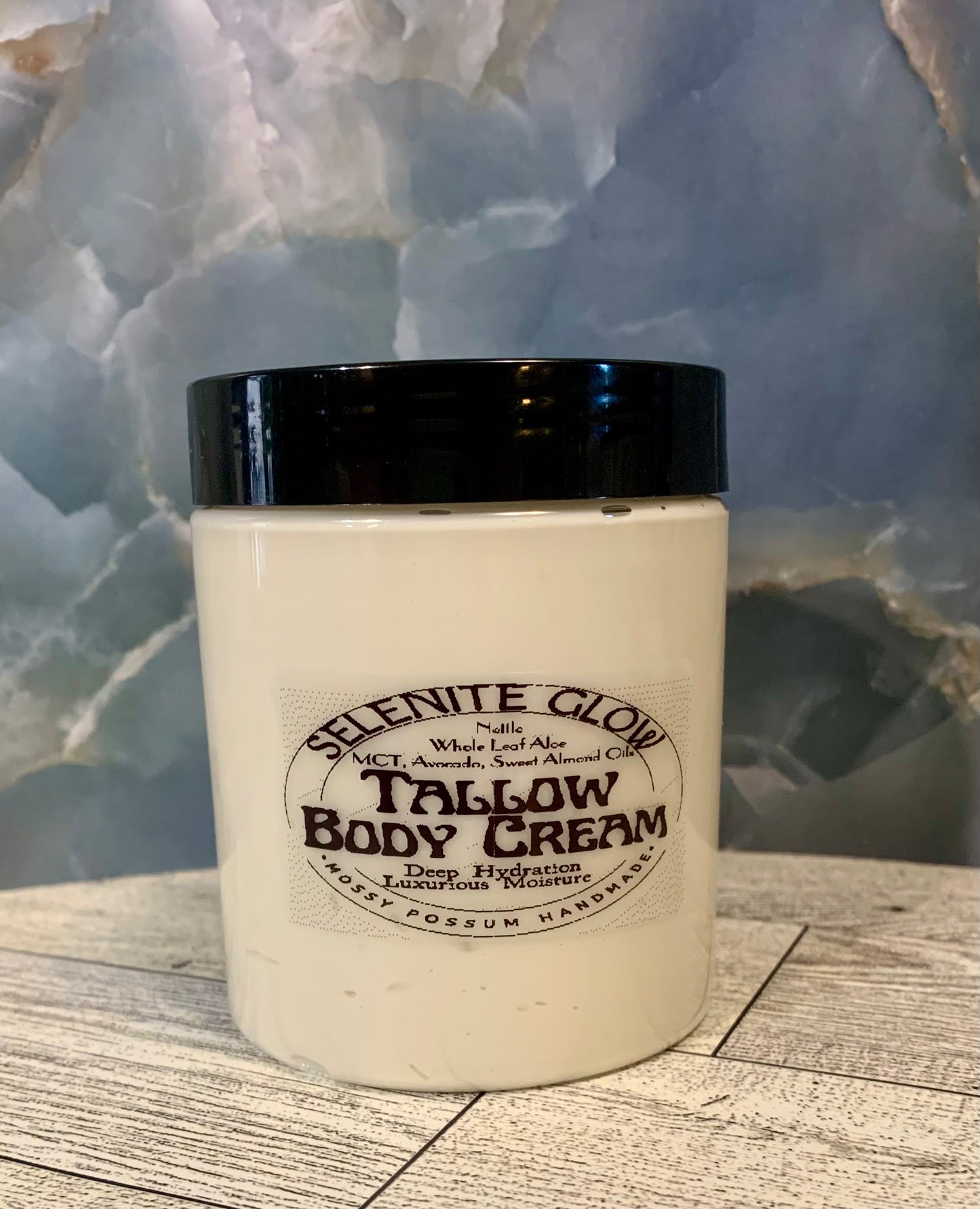 Selenite Glow Tallow Body Cream 9oz