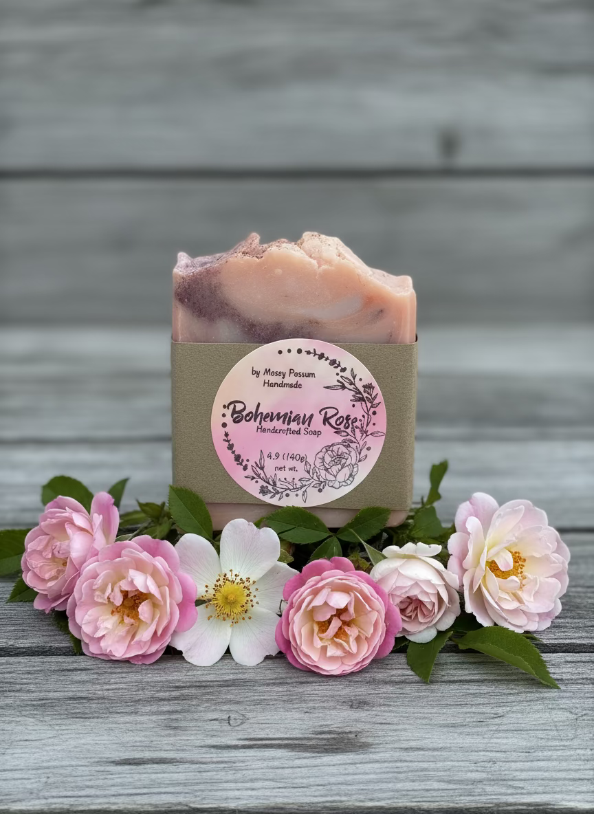 Bohemian Rose- Tallow & Honey Goat Milk Soap 4.9oz