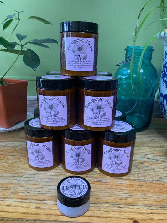 Emulsified Sugar Scrub 9oz- Moonflower Nectar