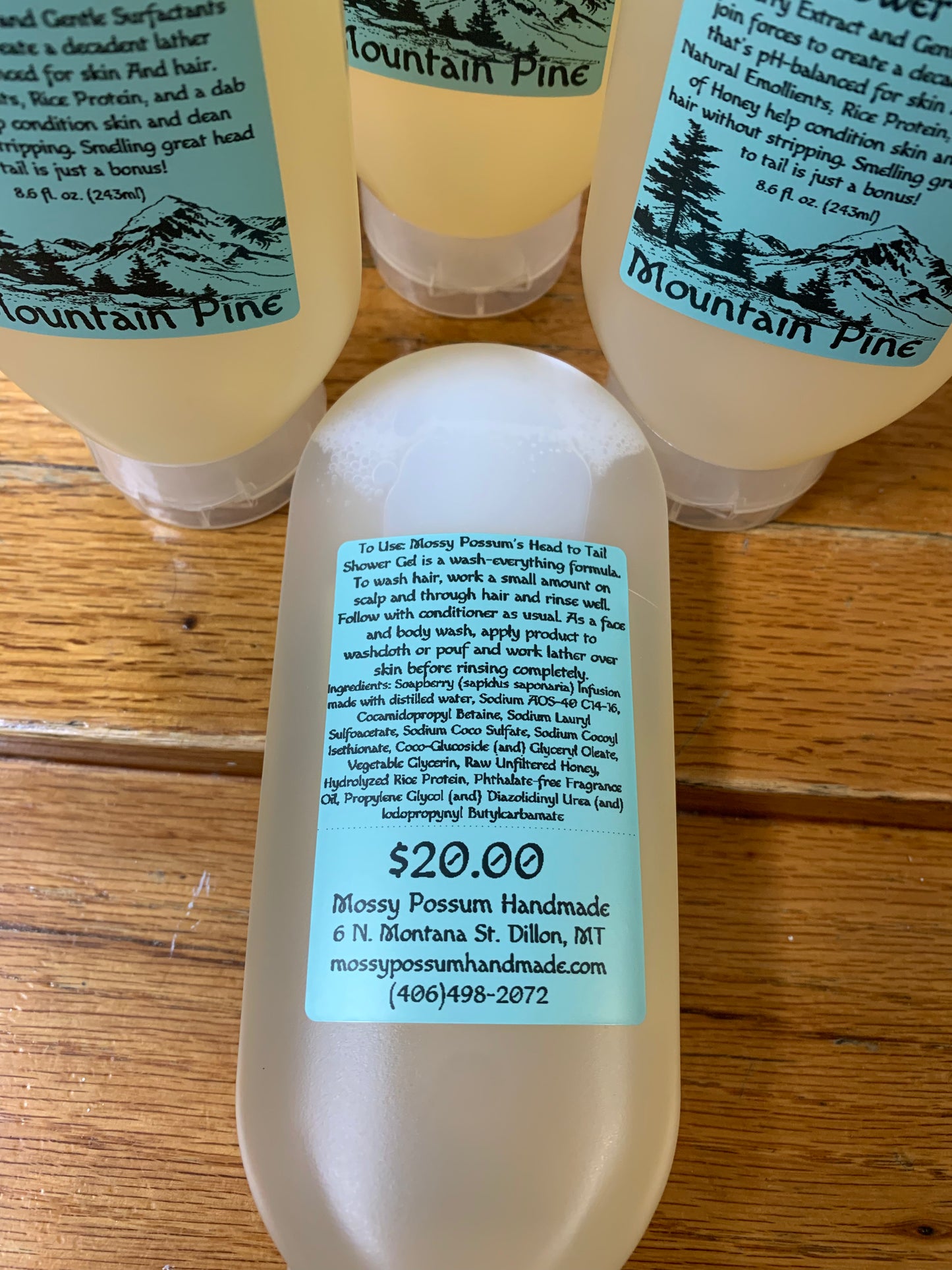 Head to Tail Shower Gel- Mountain Pine 8.6 oz.